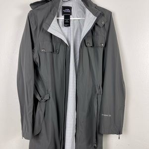 THE NORTH FACE S08 Women’s GRACE HyVent DT Belted Rain Gray Coat AANK Jacket M